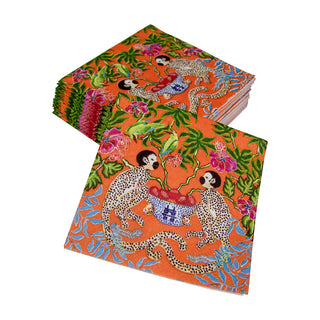 Monkeys Orange Napkin Cocktail