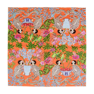 Monkeys Orange Napkin Cocktail