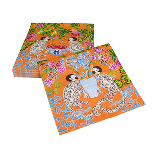 Monkeys Orange Napkin Luncheon