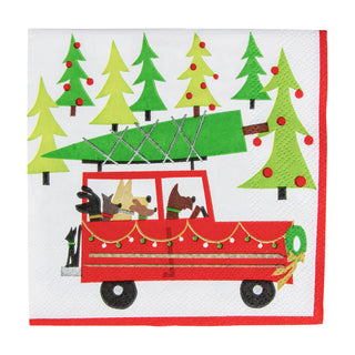 Doggy Tree Adventure Napkin Cocktail