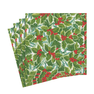 Holly And Mistletoe Napkin Luncheon