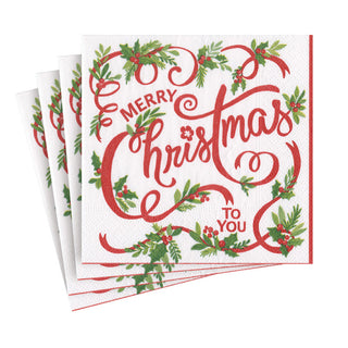 Merry Christmas To You Napkin Cocktail