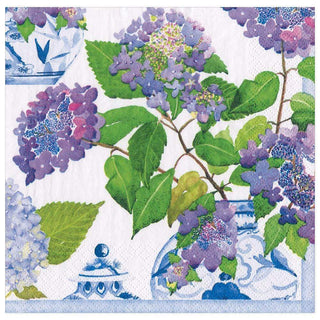 Hydrangeas And Porcelain Napkin Dinner