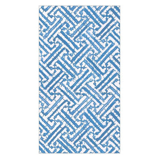 Fretwork Blue Guest Towel
