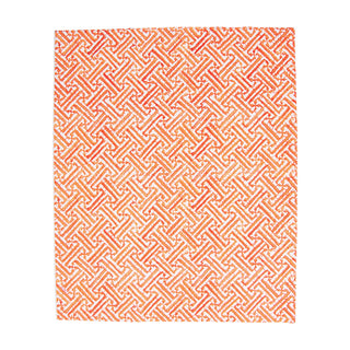 Fretwork Orange Guest Towel - package of 15
