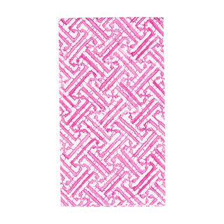 Fretwork Fuchsia Guest Towel - package of 15