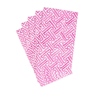 Fretwork Fuchsia Guest Towel - package of 15