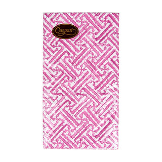 Fretwork Fuchsia Guest Towel - package of 15