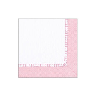 Linen Border Petal Pink Napkin Cocktail