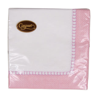 Linen Border Petal Pink Napkin Cocktail