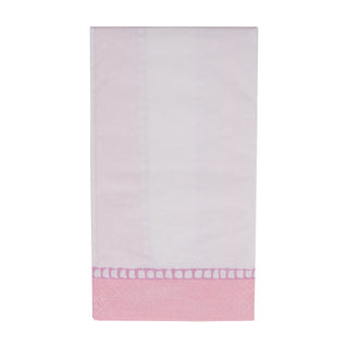 Linen Border Petal Pink Guest Towel
