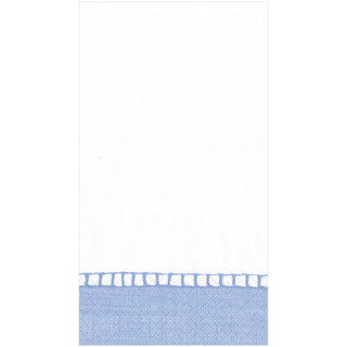Linen Border Light Blue Guest Towel - 15 count