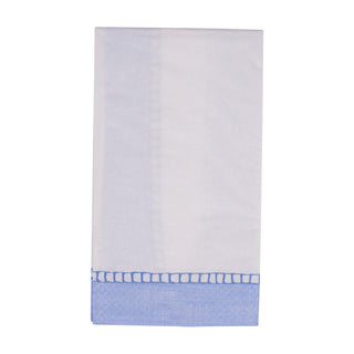 Linen Border Light Blue Guest Towel - 15 count