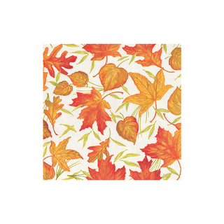 Woodland Leaves Ivory Napkin Cocktail