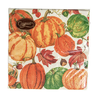 Pumpkin Field White Napkin Cocktail