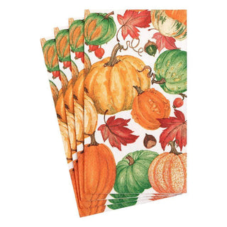 Pumpkin Field White Guest Towel