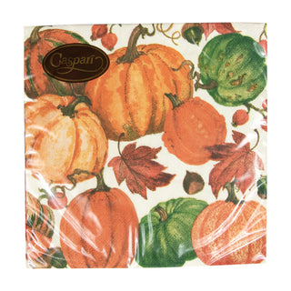 Pumpkin Field White Napkin Luncheon