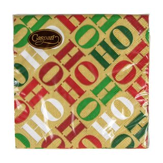 Ho Ho Ho Gold Napkin Cocktail