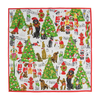 Caroling Pets Napkin Cocktail