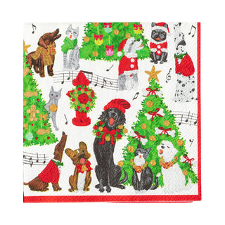 Caroling Pets Napkin Luncheon
