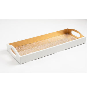 Pebble Gold Lacquer Bar Tray-20X8