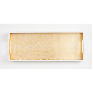 Pebble Gold Lacquer Bar Tray-20X8