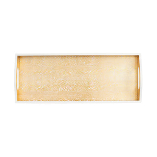 Pebble Gold Lacquer Bar Tray-20X8