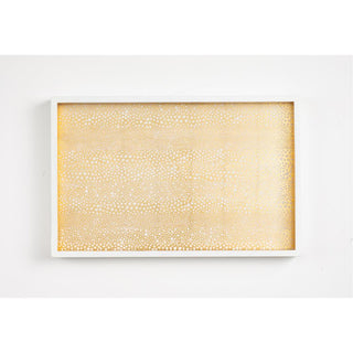 Pebble Gold Lacquer Sm Rect Tray-8 7/8 X 13 3/4