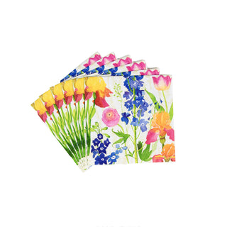Summer Garden White  Napkin Box Cocktail - 40 per box