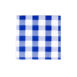 Gingham Blue  Napkin Box Cocktail - 40 per box