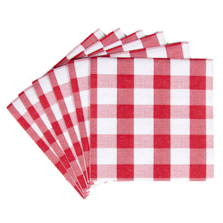 Gingham Red Napkin Cocktail