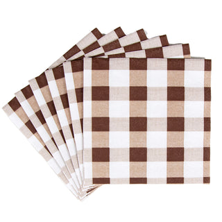 Gingham Chocolate Napkin Cocktail