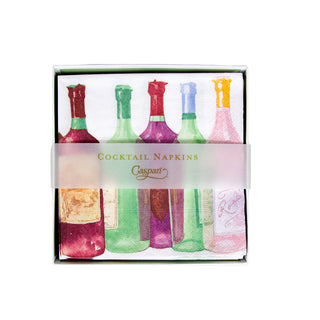 Wine Bottles  Napkin Box Cocktail - 40 per box