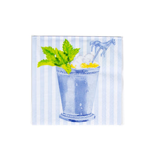 Mint Julep Blue  Napkin Box Cocktail - 40 per box