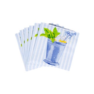 Mint Julep Blue  Napkin Box Cocktail - 40 per box