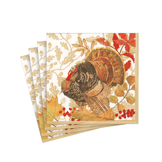 Woodland Turkey Napkin Cocktail