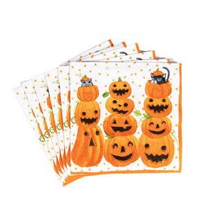 Jack O'Lanterns  Napkin Box Cocktail - 40 per box