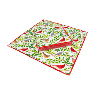Songbirds And Holly White Napkin Luncheon