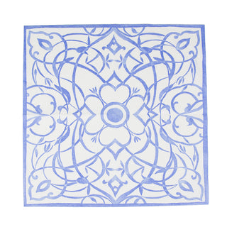 Algarve Ceramic Blue-Paper Linen Napkin Airlaid Dinner-12 In