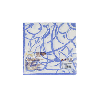 Algarve Ceramic Blue-Paper Linen Napkin Airlaid Dinner-12 In