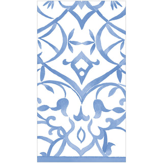 Algarve Ceramic Blue Paper Linen Guest Towel Napkins - 12 Per Package
