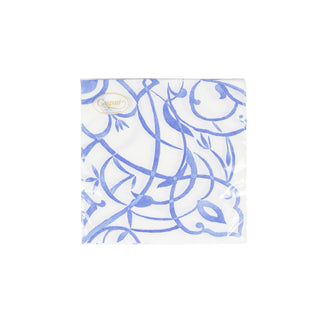 Algarve Ceramic Blue-Paper Linen Napkin Airlaid Luncheon-15 In