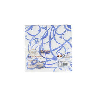 Algarve Ceramic Blue-Paper Linen Napkin Airlaid Luncheon-15 In