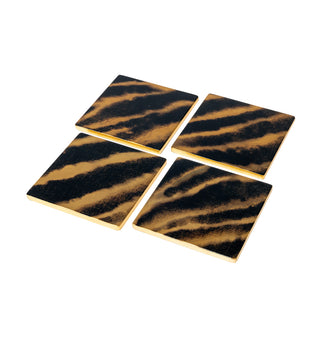 Go Wild Lacquer Coasters Set Of 4