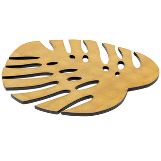 Monstera Leaf Gold Ttop Placemat Lacquer Die-Cut