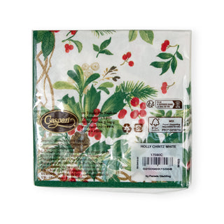 Holly Chintz White Napkin Cocktail