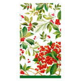 Holly Chintz White Guest Towel Napkins - 15 Per Package