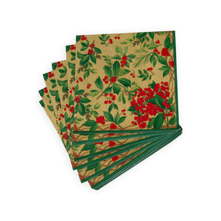 Holly Chintz Gold Napkin Dinner