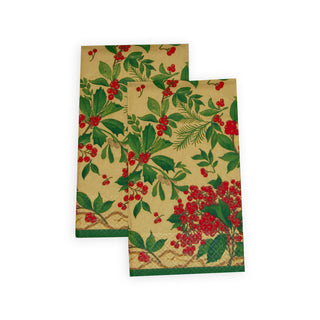 Holly Chintz Gold Guest Towel