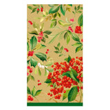 Holly Chintz Gold Guest Towel Napkins - 15 Per Package
